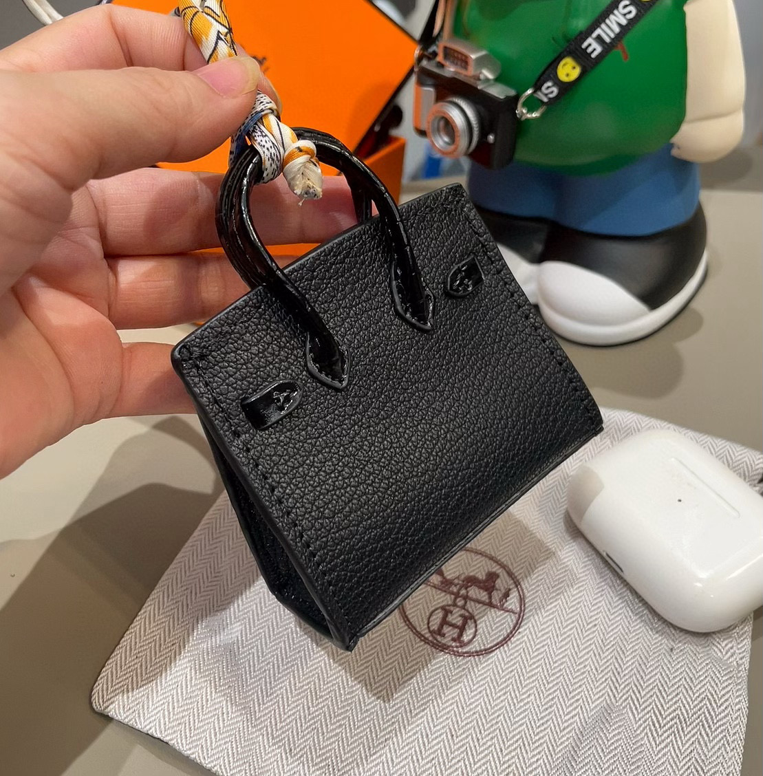 ❤️爱马仕迷你铂金包挂件 创意小房子包包 通用蓝牙耳机包 可放钥匙口红 时尚迷你包包  可以当包饰，耳机