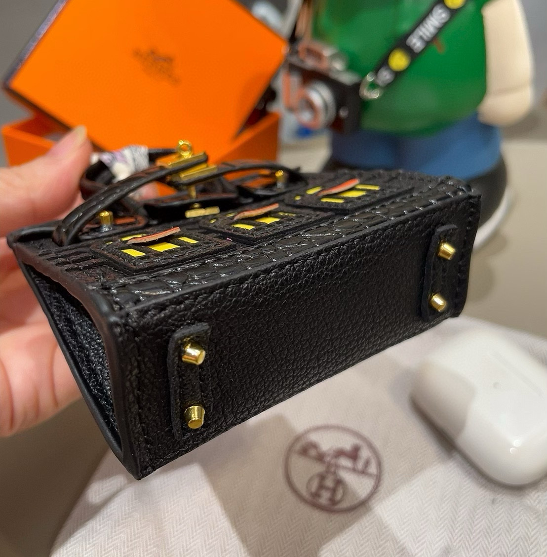 ❤️爱马仕迷你铂金包挂件 创意小房子包包 通用蓝牙耳机包 可放钥匙口红 时尚迷你包包  可以当包饰，耳机
