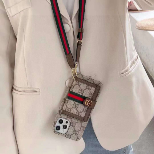 Gucci Wallet Phone Case with Strap for iPhone - Designer Card Holder Case 1 Gucci Wallet Phone Case with Strap for iPhone - Designer Card Holder Case