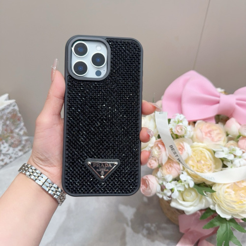 Prada Rhinestone iPhone Case, Full Protective Cover with Sparkling Crystals 1 Prada Rhinestone iPhone Case, Full Protective Cover with Sparkling Crystals