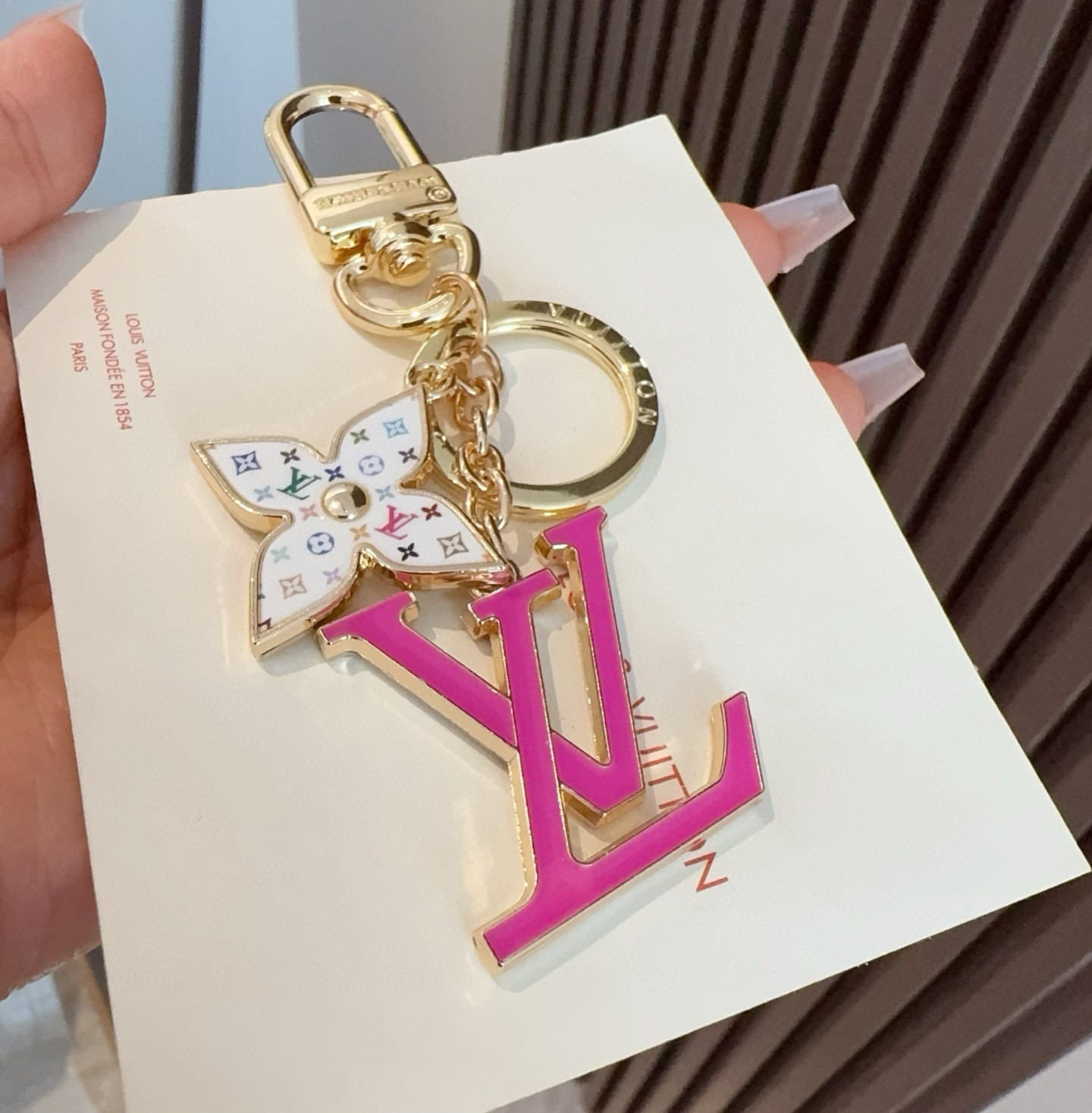 。村上隆三彩系列 白三彩 黑三彩 老花 LV 钥匙扣 SPring Street 包饰与钥匙扣 包包挂