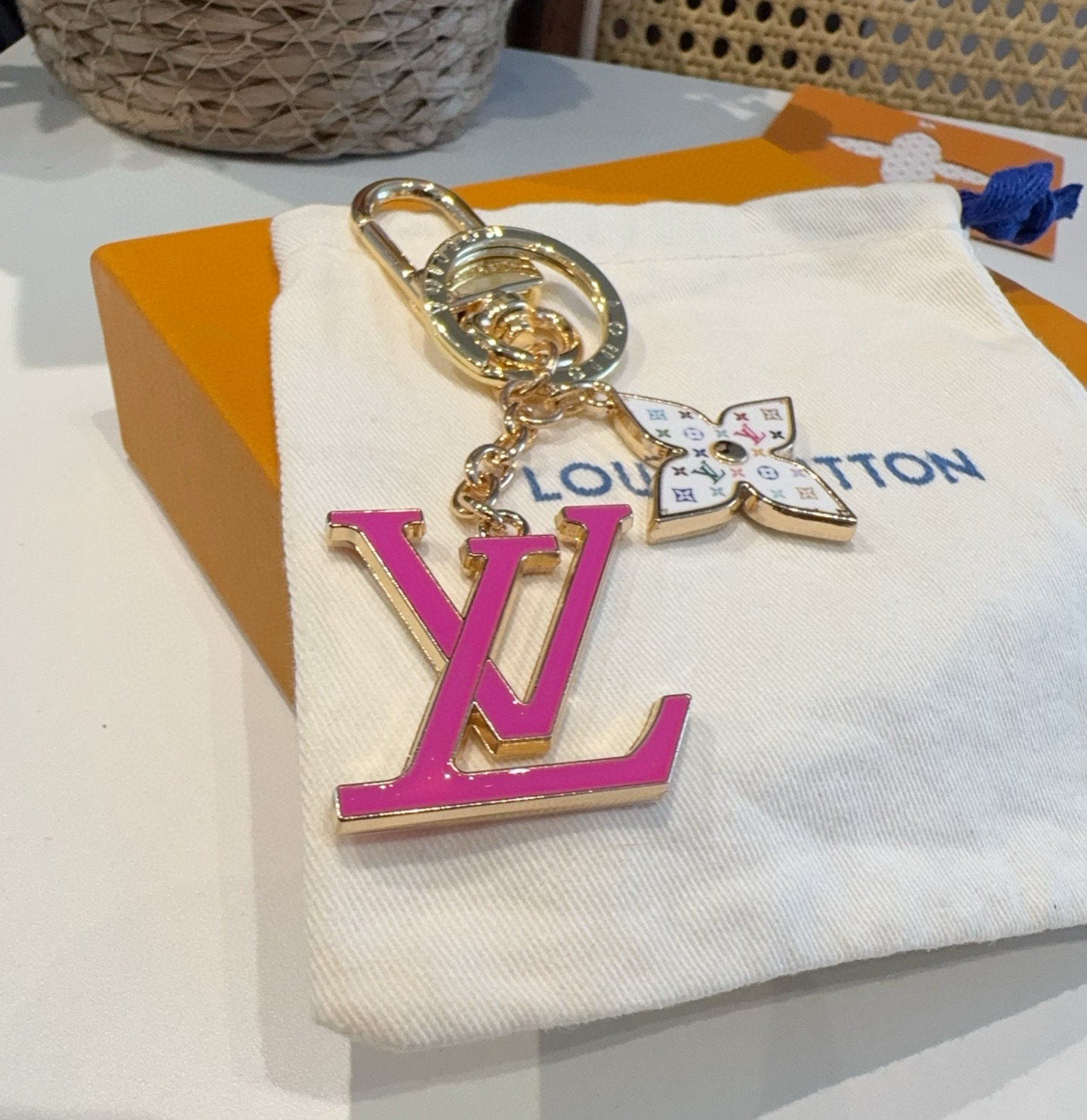  。村上隆三彩系列 白三彩 黑三彩 老花 LV 钥匙扣 SPring Street 包饰与钥匙扣 包包挂