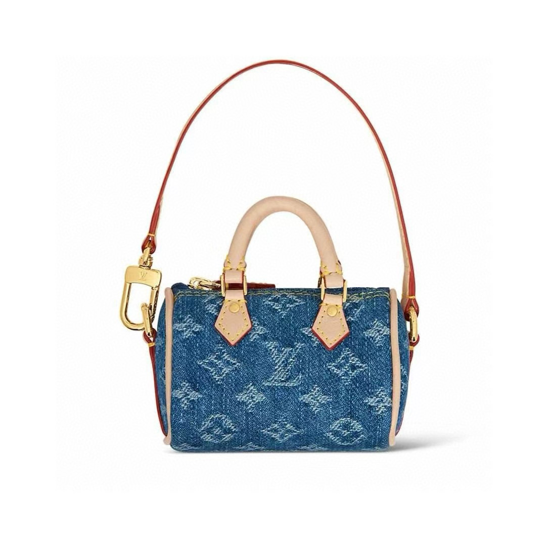   配链条❗️新品❗️LV手提mini牛仔布枕头包 
☀️Louis Vuitton 路易威登lv迷你手