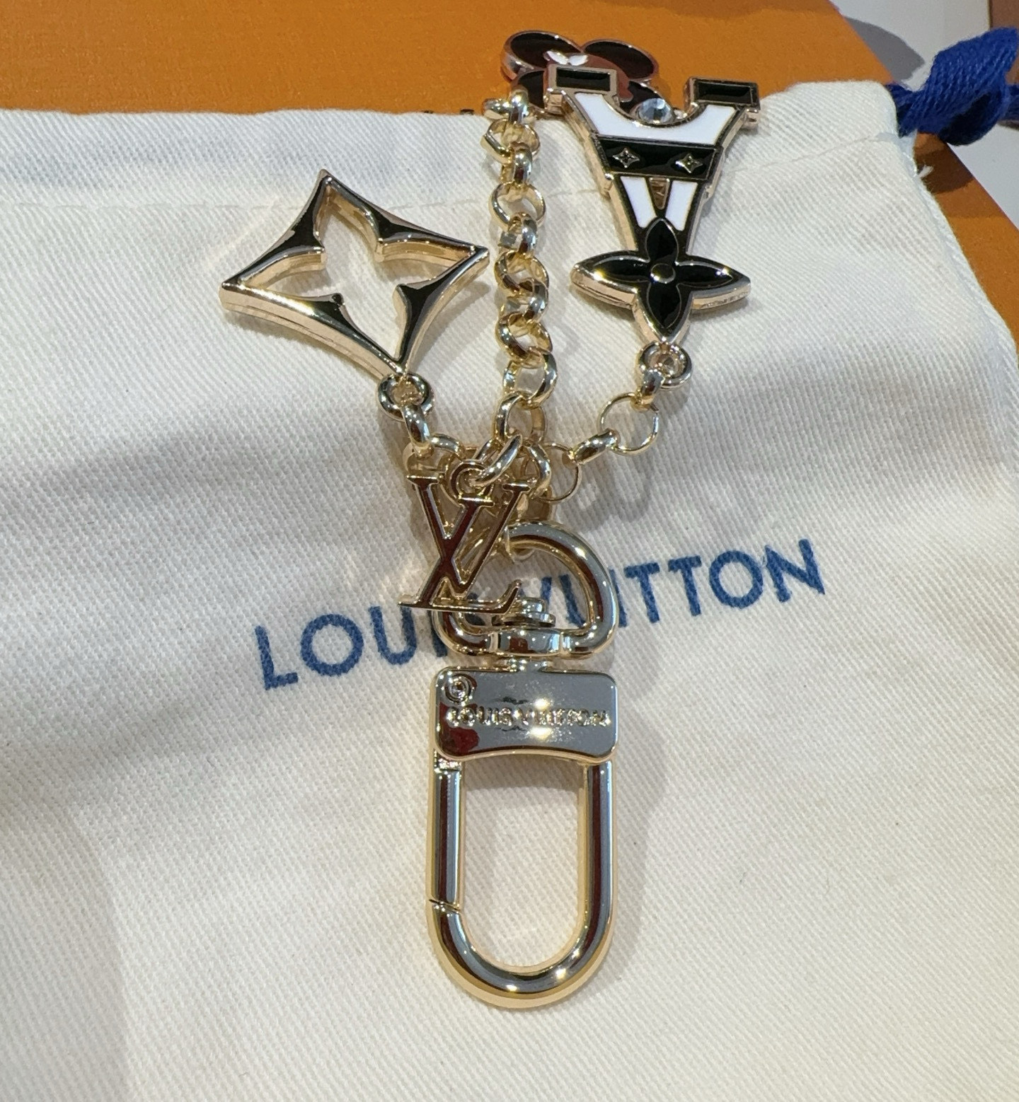 
 🆕 Lv包饰与钥匙扣 包包挂件
LV 巴黎铁塔精巧链条四叶草铭牌装饰，与小号尖瓣 Monogram 