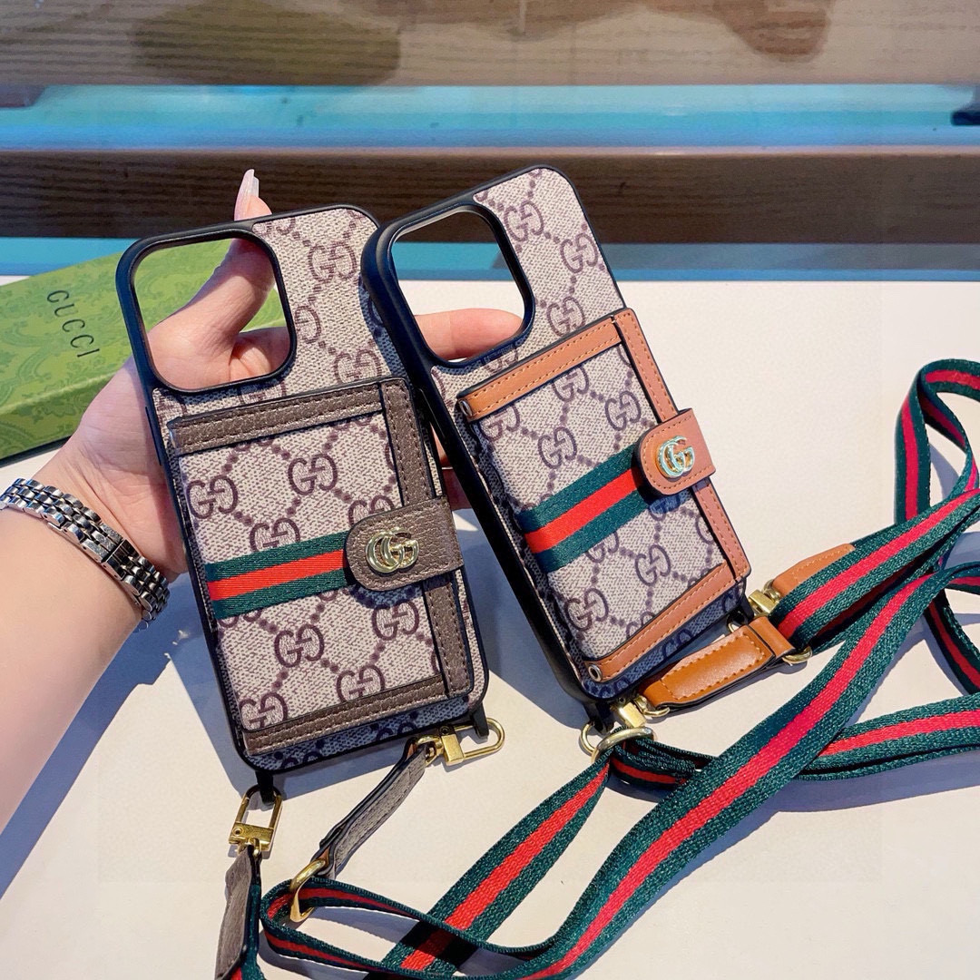 Gucci Card Holder iPhone Case with Strap - iPhone 16 Pro Max, 15, 14, 13 6 i1749729313591 3349 0 4