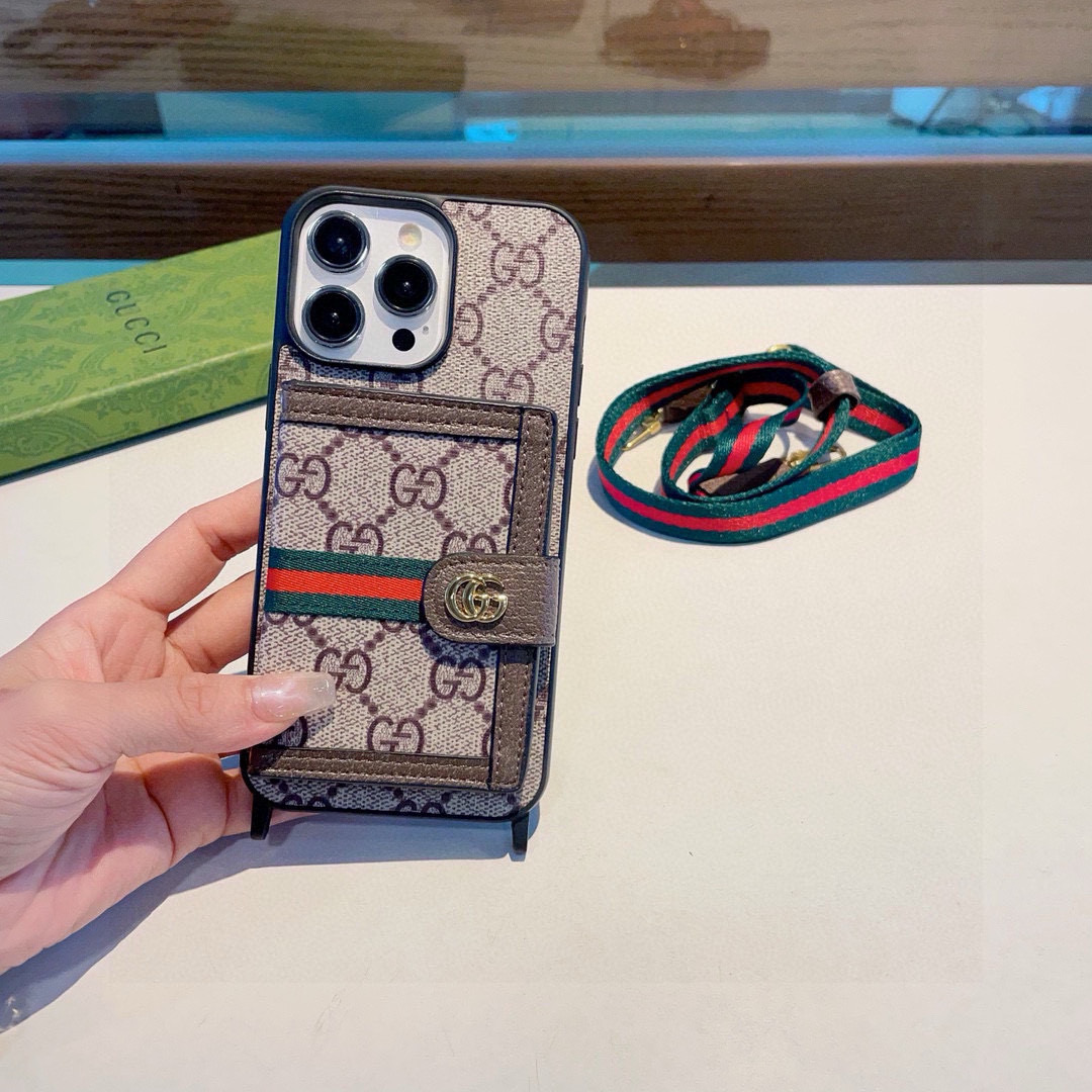 Gucci Card Holder iPhone Case with Strap - iPhone 16 Pro Max, 15, 14, 13 5 i1749729313591 5551 0 3