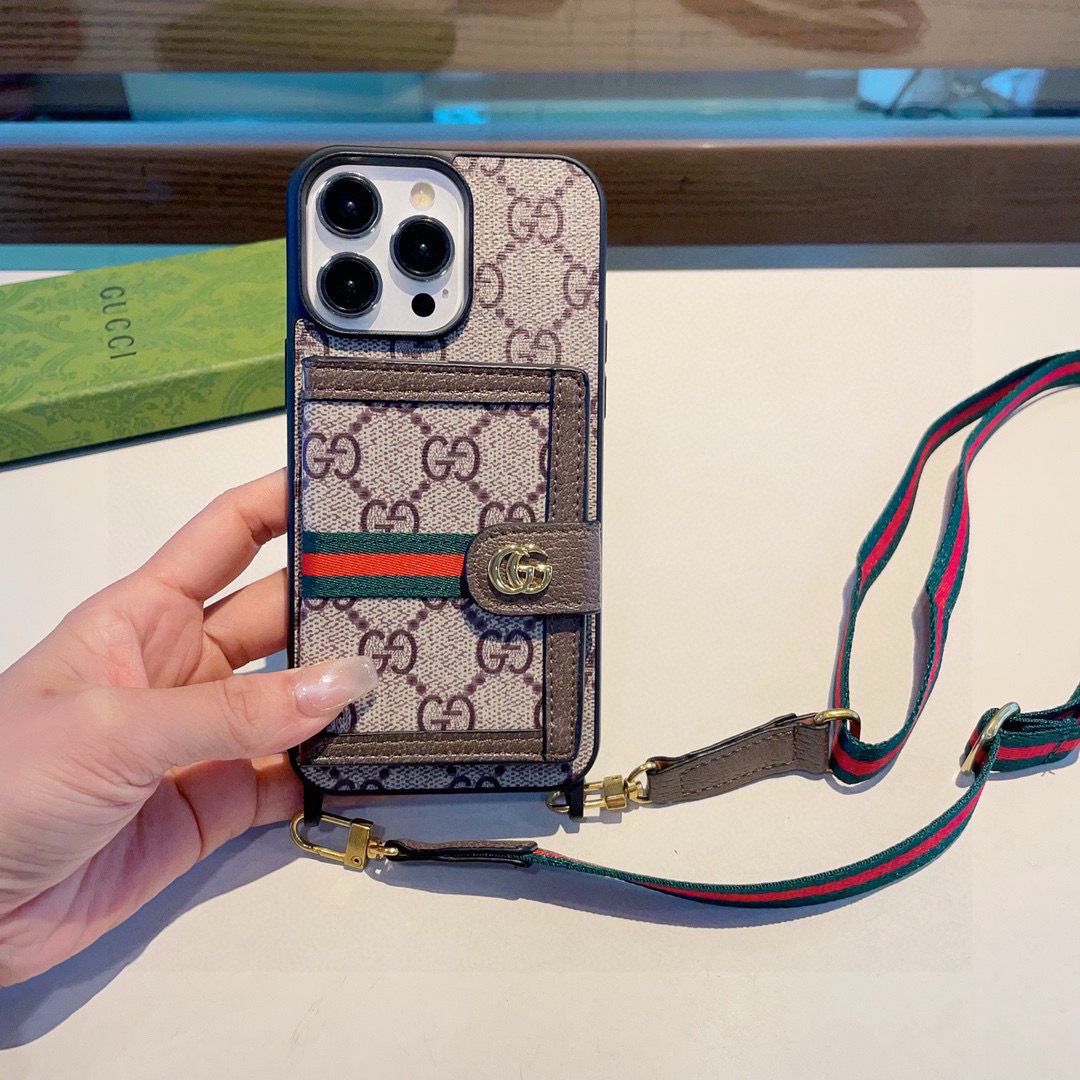 Gucci Card Holder iPhone Case with Strap - iPhone 16 Pro Max, 15, 14, 13 8 i1749729314139 9777 0 6