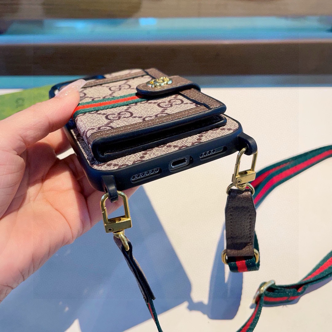 Gucci Card Holder iPhone Case with Strap - iPhone 16 Pro Max, 15, 14, 13 7 i1749729314141 6299 0 5