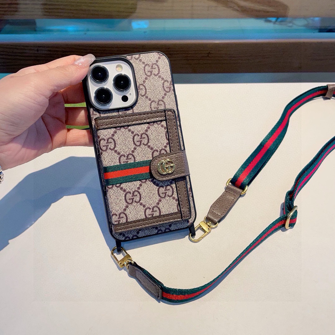Gucci Card Holder iPhone Case with Strap - iPhone 16 Pro Max, 15, 14, 13 3 i1749729314142 8836 0 1