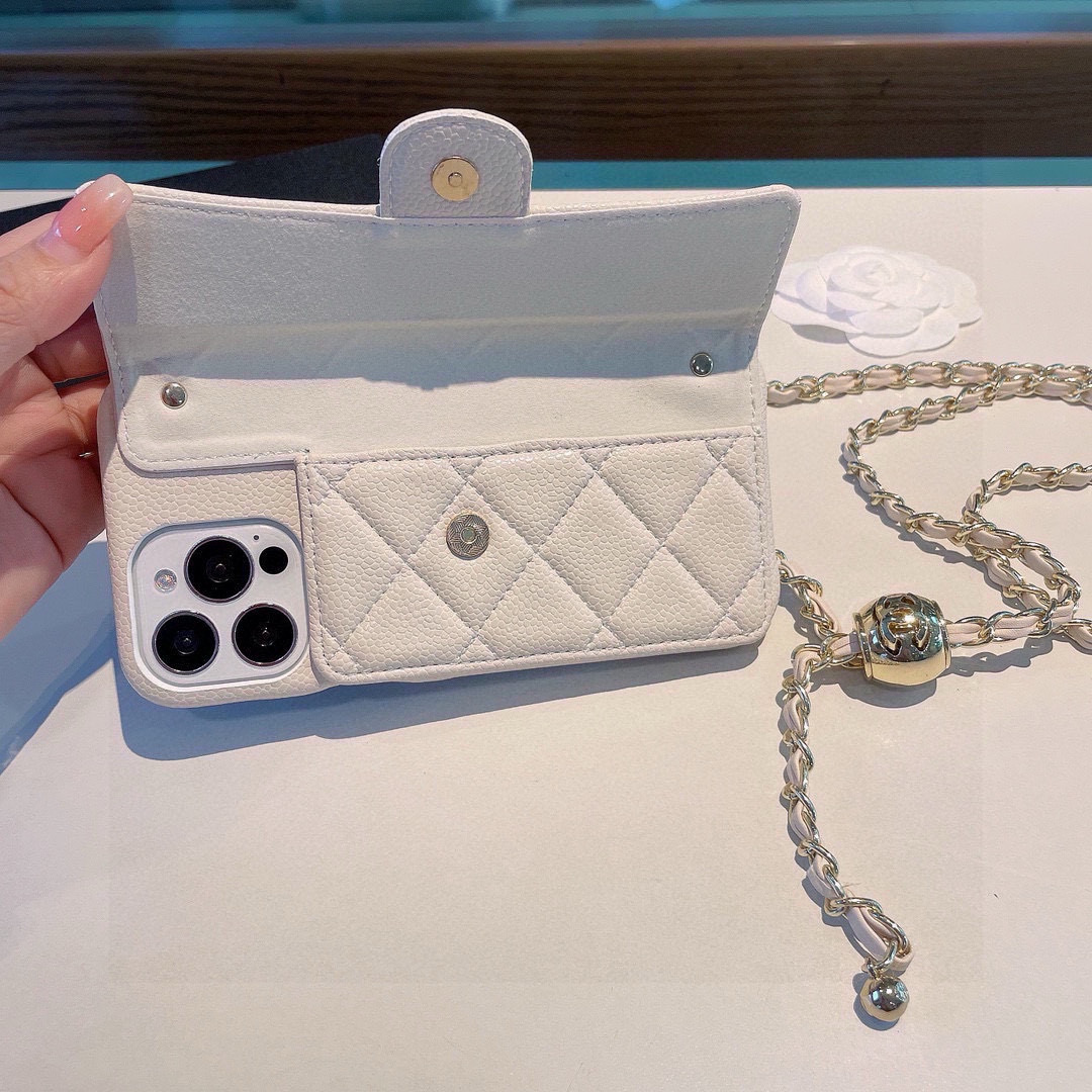 Chanel Inspired iPhone Case with Chain & Card Slot for iPhone 13-16 Pro Max 5 i1749808478540 4624 0 3