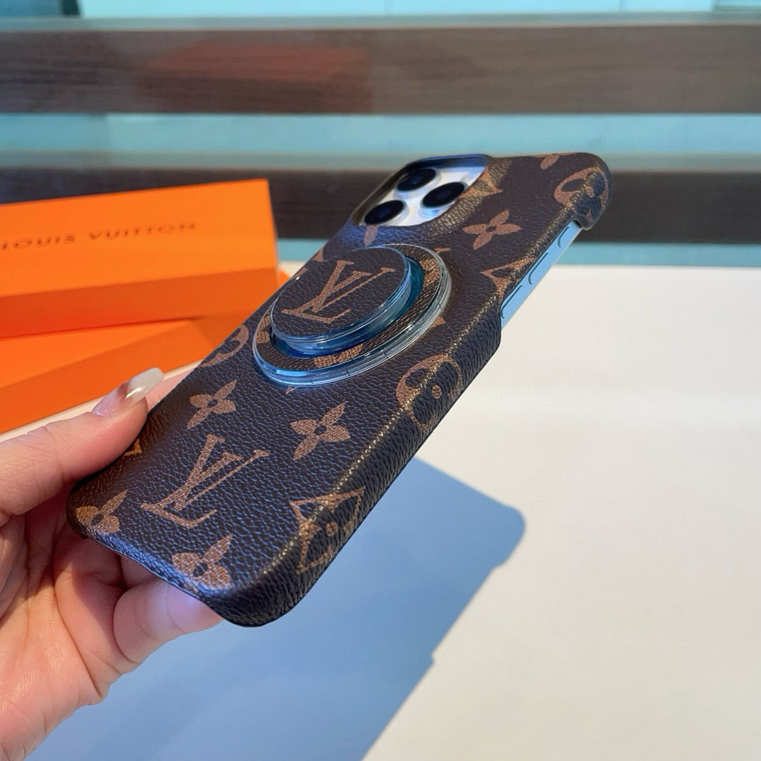 LV Classic Monogram Phone Case with Magnetic Stand for iPhone 14/15/16 Series 6 i1749808723514 4731 0 4