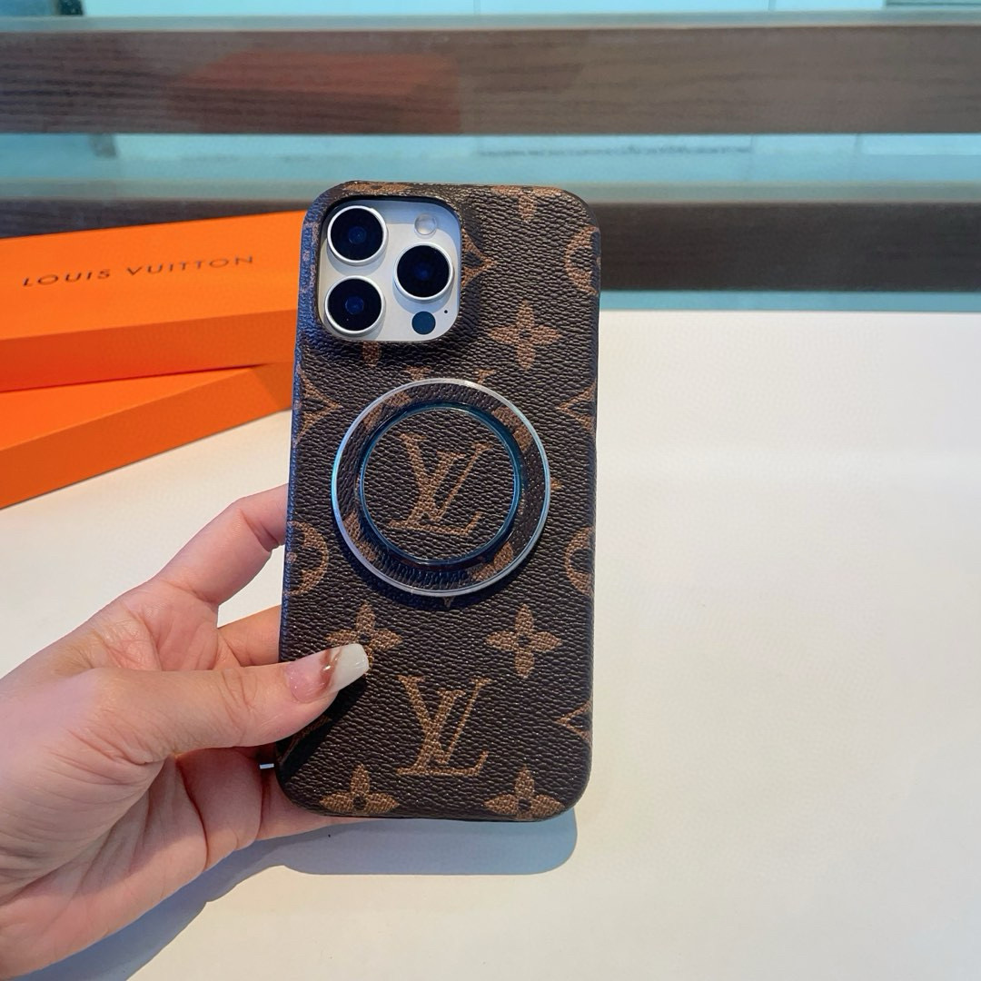 LV Classic Monogram Phone Case with Magnetic Stand for iPhone 14/15/16 Series 5 i1749808724269 1981 0 3