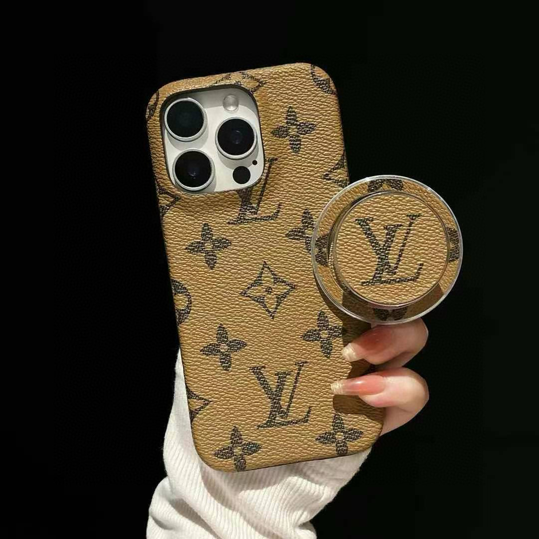 Classic Monogram Phone Case with Magnetic Holder for iPhone 14/15/16 Series 2 i1749808733357 295 0 0