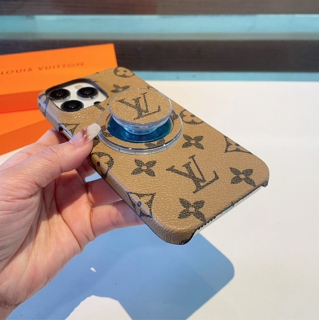 Classic Monogram Phone Case with Magnetic Holder for iPhone 14/15/16 Series 10 i1749808733824 4114 0 8
