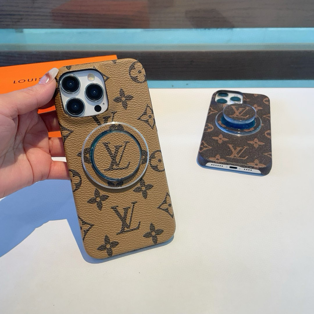 Classic Monogram Phone Case with Magnetic Holder for iPhone 14/15/16 Series 8 i1749808733825 7958 0 6
