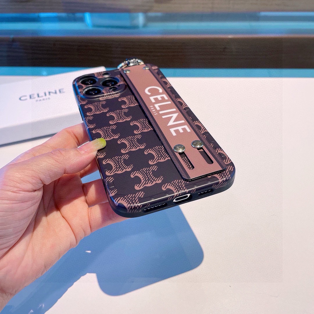 Celine Polka Dot iPhone Case with Wrist Strap - Stylish Protective Cover 7 i1749811615332 4765 0 5