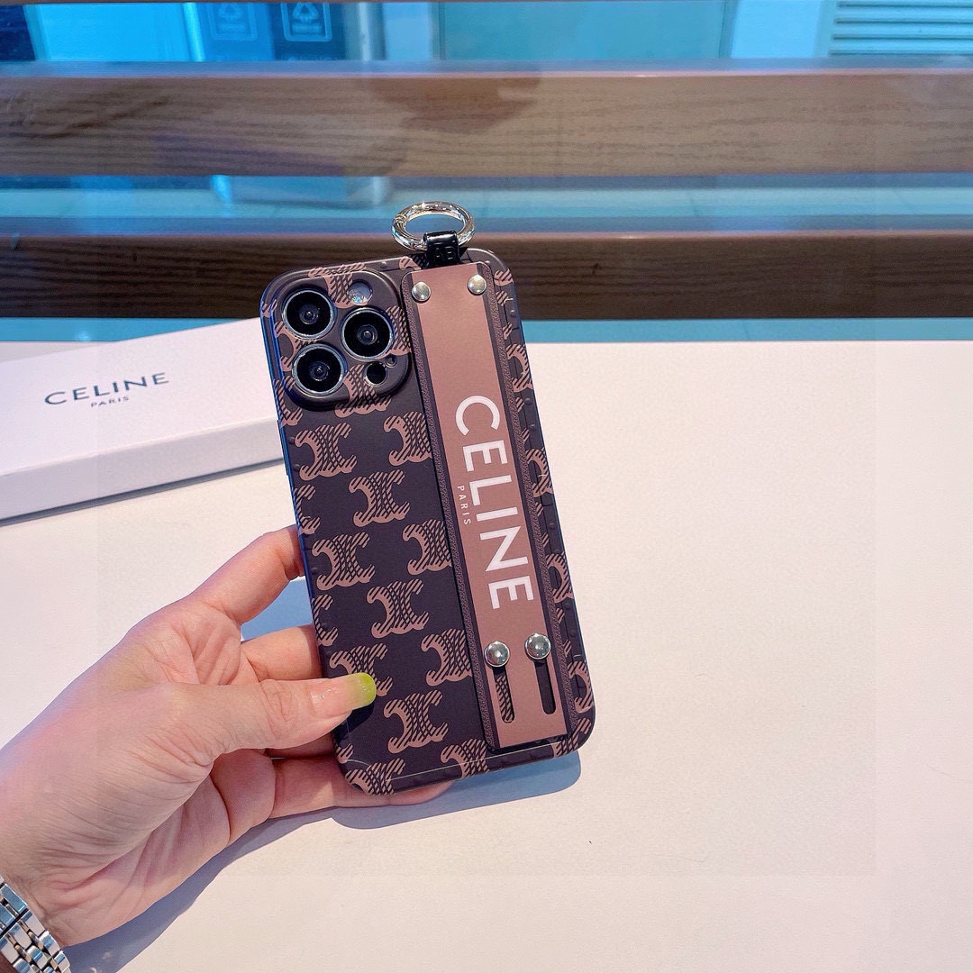Celine Polka Dot iPhone Case with Wrist Strap - Stylish Protective Cover 10 i1749811616117 3133 0 8