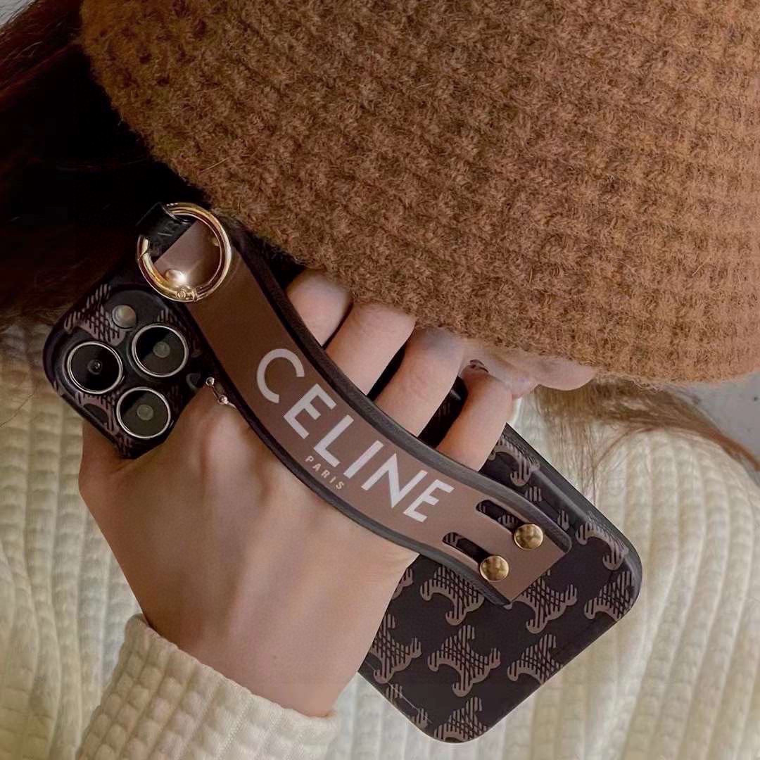 Celine Polka Dot iPhone Case with Wrist Strap - Stylish Protective Cover 2 i1749811616117 8148 0 0