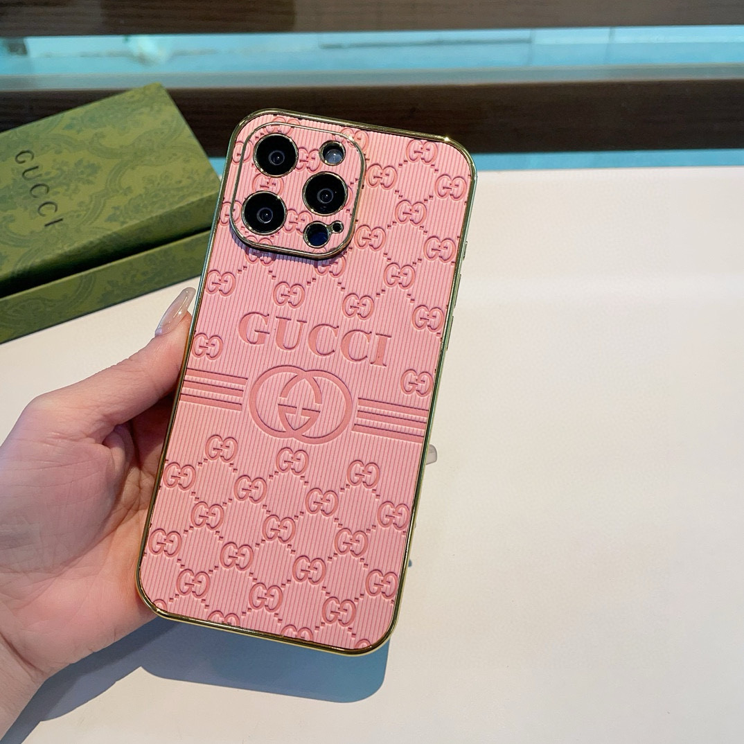 Gucci Electroplated Embossed Side Sticker Phone Case for iPhone 13/14/15 Series 4 i1749811731372 5393 0 2