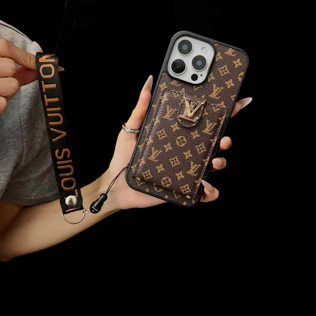 Luxury Designer Phone Case with Card Slots & Lanyard - Compatible with iPhone 2 i1749811805632 3488 0 0