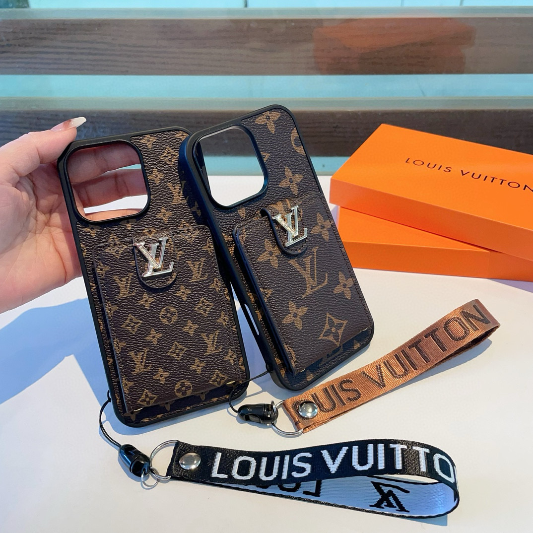 Luxury Designer Phone Case with Card Slots & Lanyard - Compatible with iPhone 7 i1749811805633 6472 0 5