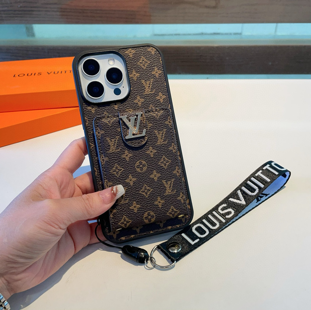 Luxury Designer Phone Case with Card Slots & Lanyard - Compatible with iPhone 4 i1749811806555 1146 0 2