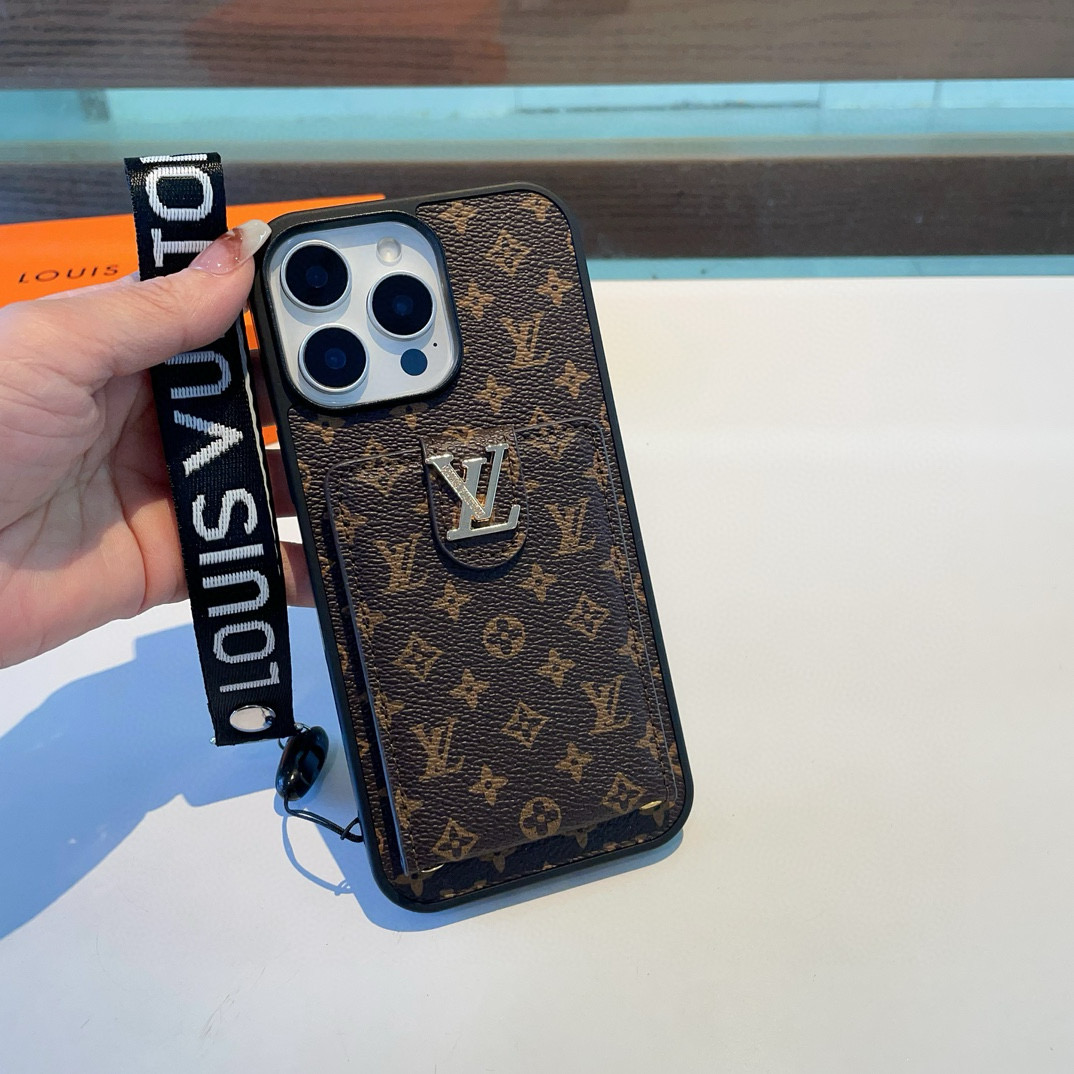 Luxury Designer Phone Case with Card Slots & Lanyard - Compatible with iPhone 6 i1749811806555 9559 0 4