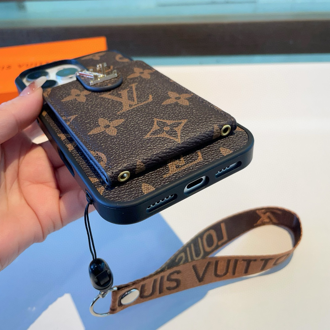 Luxury Designer Phone Case with Card Holder & Lanyard for iPhone & Samsung 7 i1749811814771 6574 0 5