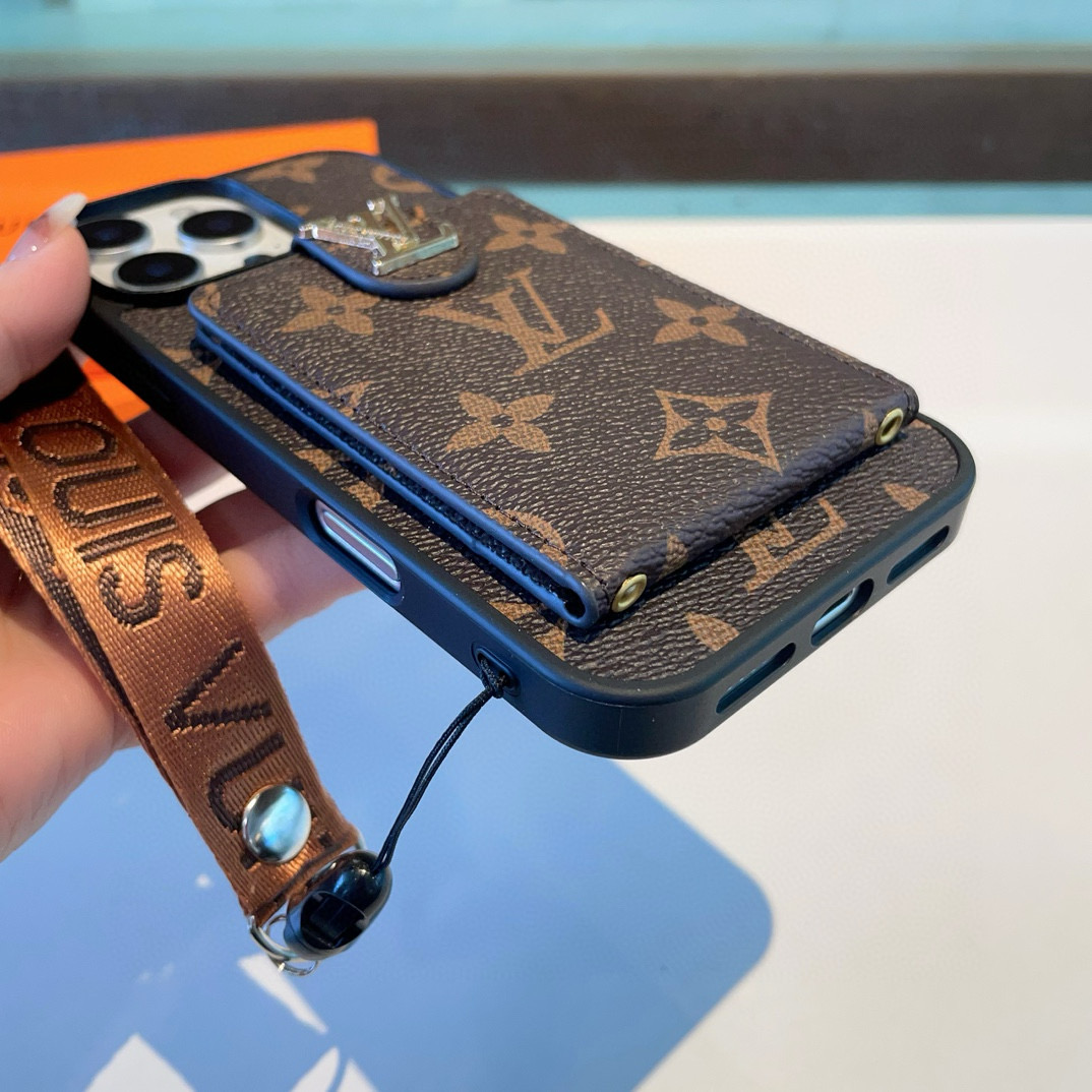 Luxury Designer Phone Case with Card Holder & Lanyard for iPhone & Samsung 5 i1749811814772 2503 0 3