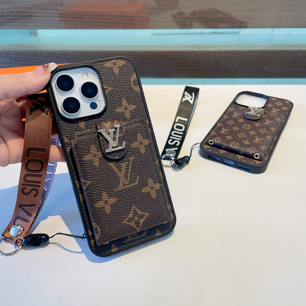 Luxury Designer Phone Case with Card Holder & Lanyard for iPhone & Samsung 4 i1749811814773 3130 0 2
