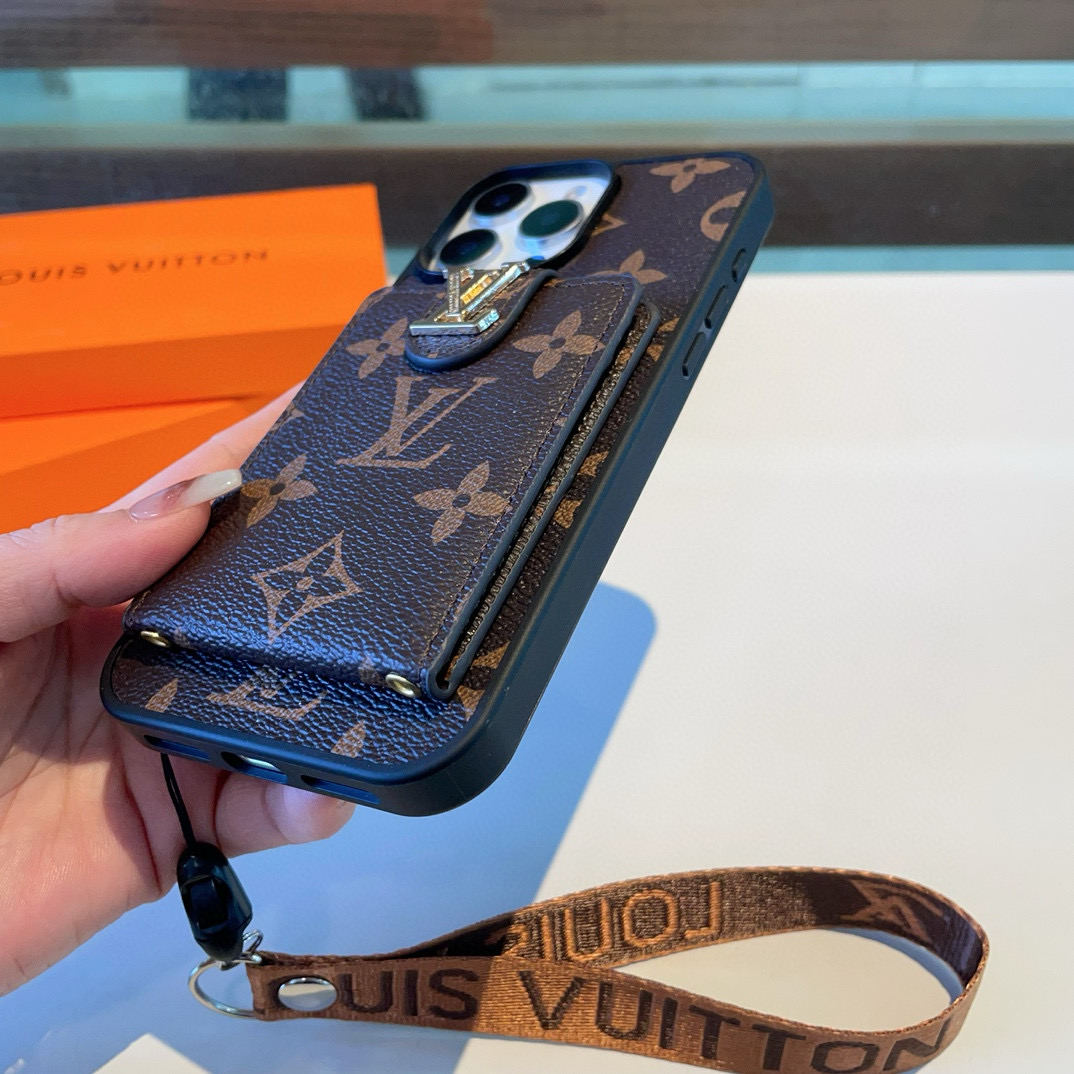 Luxury Designer Phone Case with Card Holder & Lanyard for iPhone & Samsung 3 i1749811815448 6471 0 1