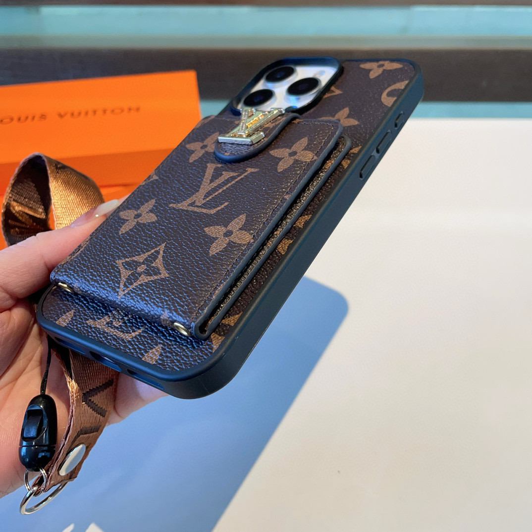 Luxury Designer Phone Case with Card Holder & Lanyard for iPhone & Samsung 9 i1749811815449 5713 0 7