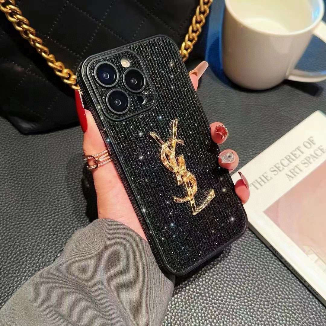 Yves Saint Laurent iPhone Case - Sparkling Diamond Spray Painted Protective Cover 2 i1749811867973 3021 0 0