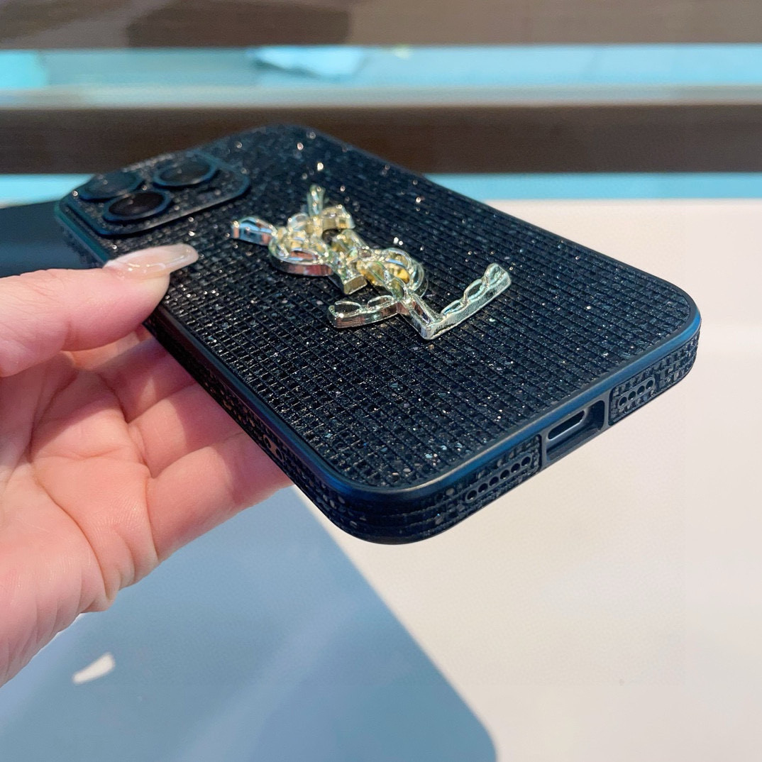 Yves Saint Laurent iPhone Case - Sparkling Diamond Spray Painted Protective Cover 7 i1749811867973 8291 0 5