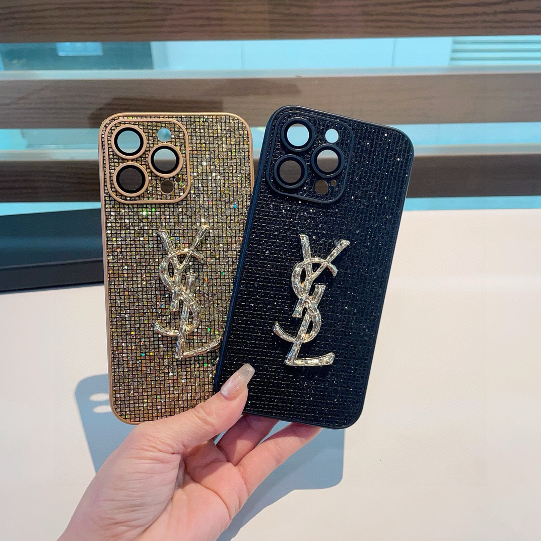 Yves Saint Laurent iPhone Case - Sparkling Diamond Spray Painted Protective Cover 6 i1749811867973 856 0 4
