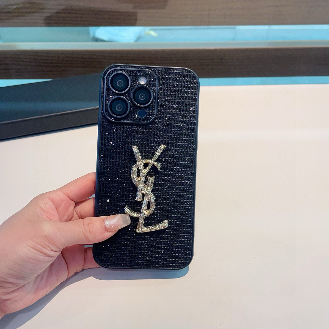 Yves Saint Laurent iPhone Case - Sparkling Diamond Spray Painted Protective Cover 5 i1749811868885 6361 0 3