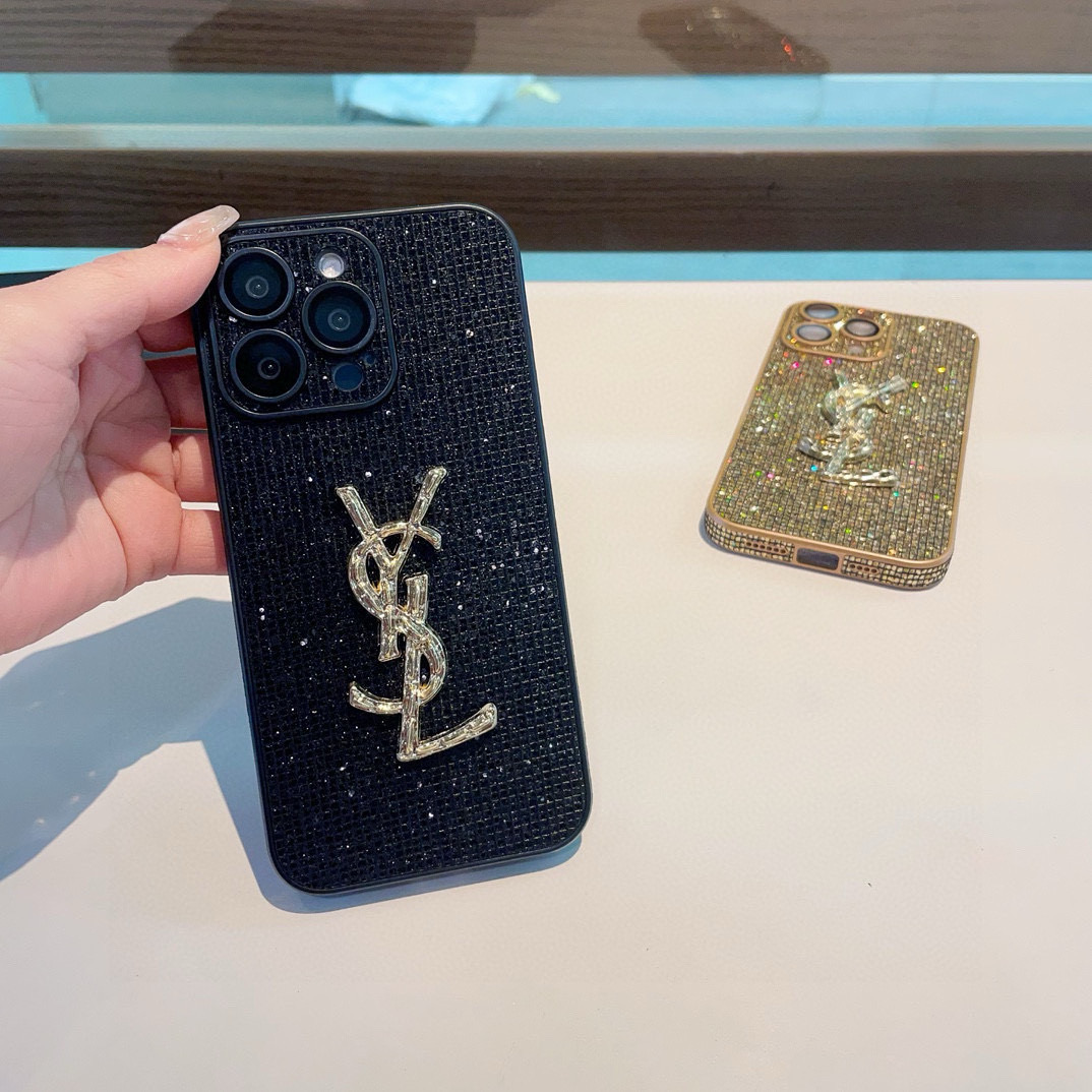 Yves Saint Laurent iPhone Case - Sparkling Diamond Spray Painted Protective Cover 3 i1749811868885 9924 0 1