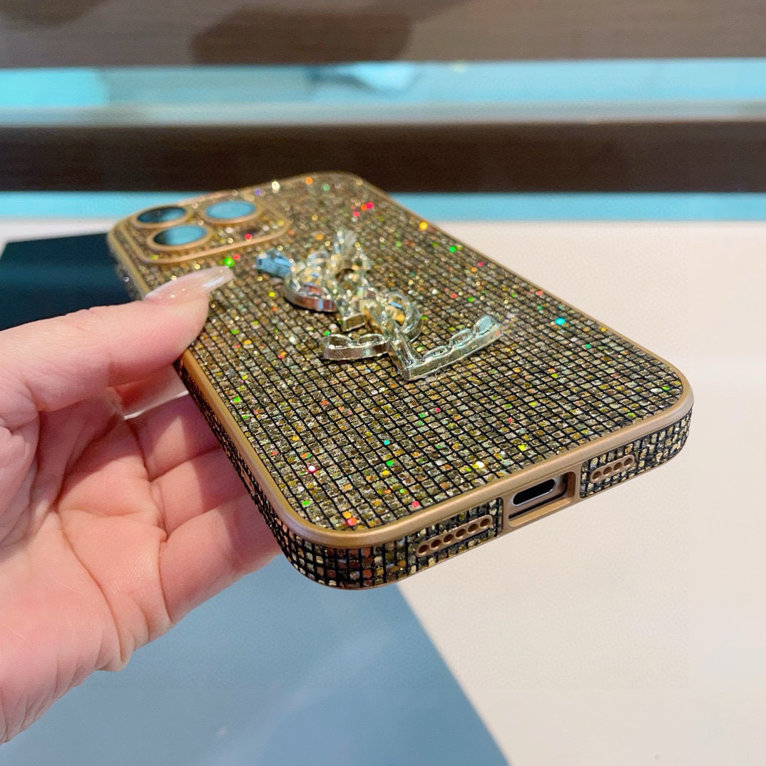 Yves Saint Laurent Rhinestone iPhone Case - Protective & Stylish 8 i1749811878003 8266 0 6