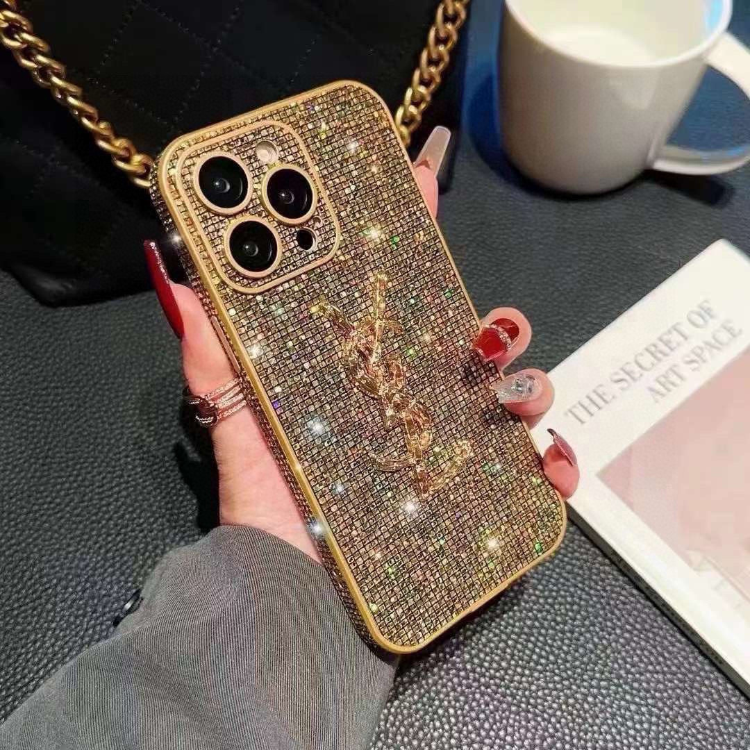 Yves Saint Laurent Rhinestone iPhone Case - Protective & Stylish 2 i1749811879398 8807 0 0