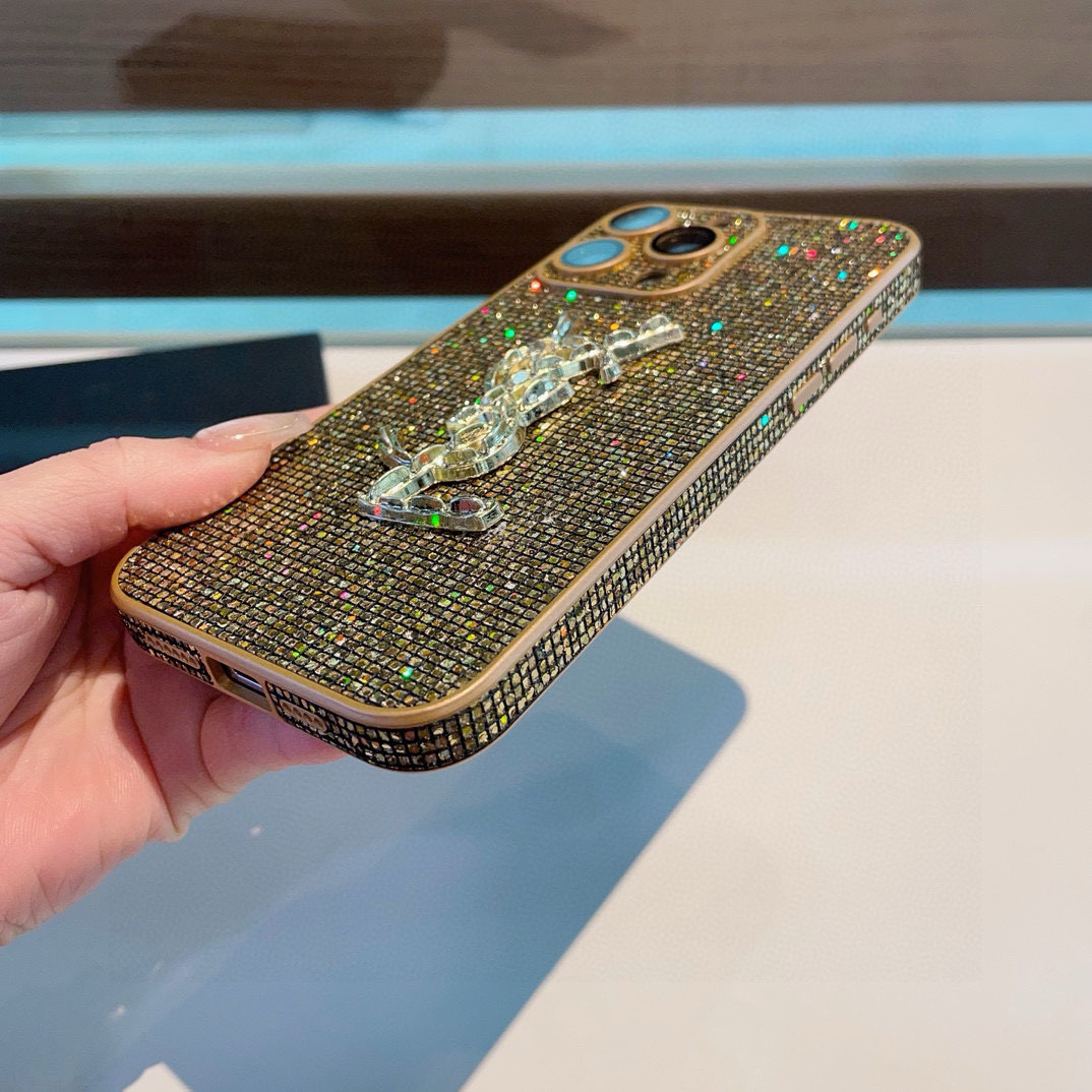 Yves Saint Laurent Rhinestone iPhone Case - Protective & Stylish 7 i1749811879398 9238 0 5
