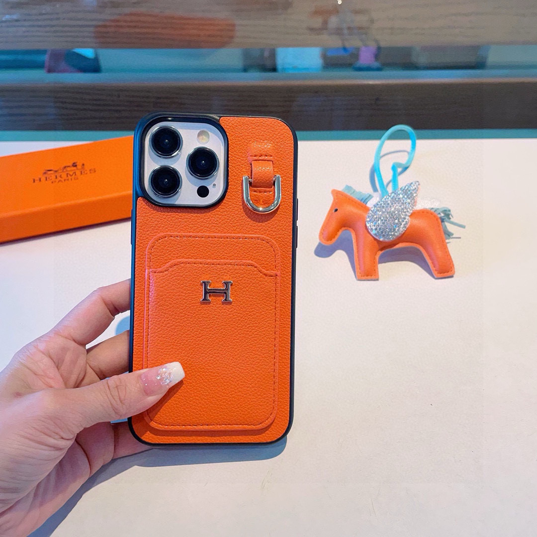 Hermès Style 2-in-1 Card Holder Phone Case for iPhone - Stylish & Functional 9 i1749989727129 8890 0 7