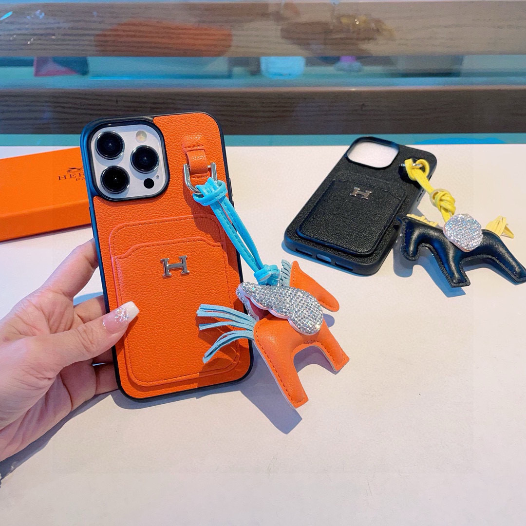 Hermès Style 2-in-1 Card Holder Phone Case for iPhone - Stylish & Functional 4 i1749989727130 2552 0 2