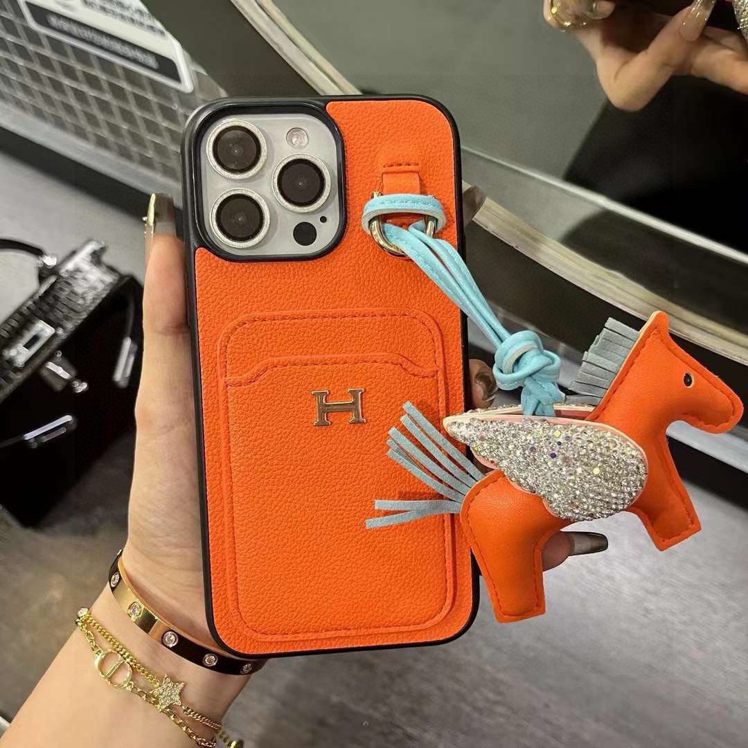Hermès Style 2-in-1 Card Holder Phone Case for iPhone - Stylish & Functional 2 i1749989727130 5067 0 0