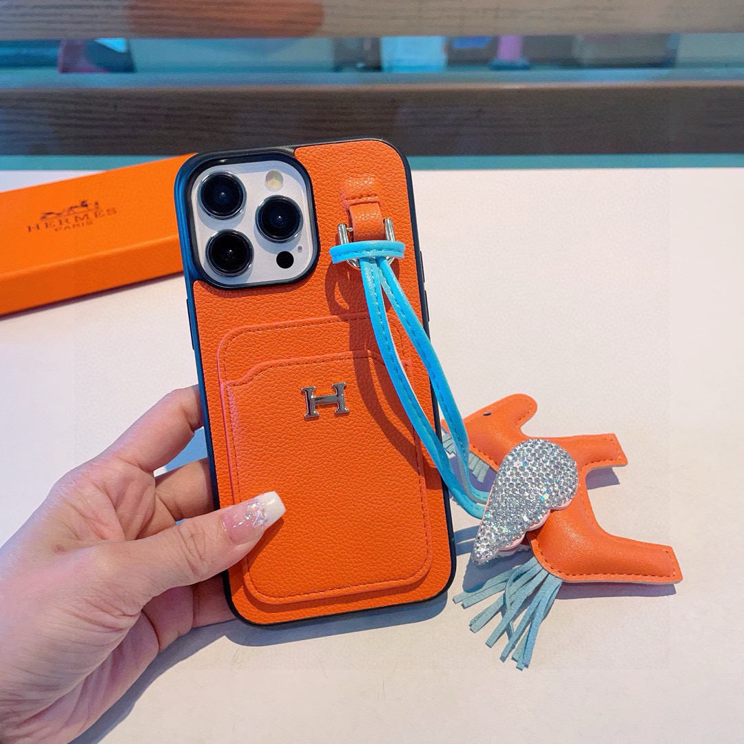 Hermès Style 2-in-1 Card Holder Phone Case for iPhone - Stylish & Functional 3 i1749989727130 8258 0 1