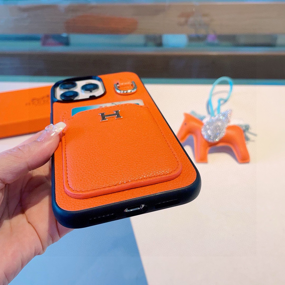 Hermès Style 2-in-1 Card Holder Phone Case for iPhone - Stylish & Functional 10 i1749989727813 5789 0 8