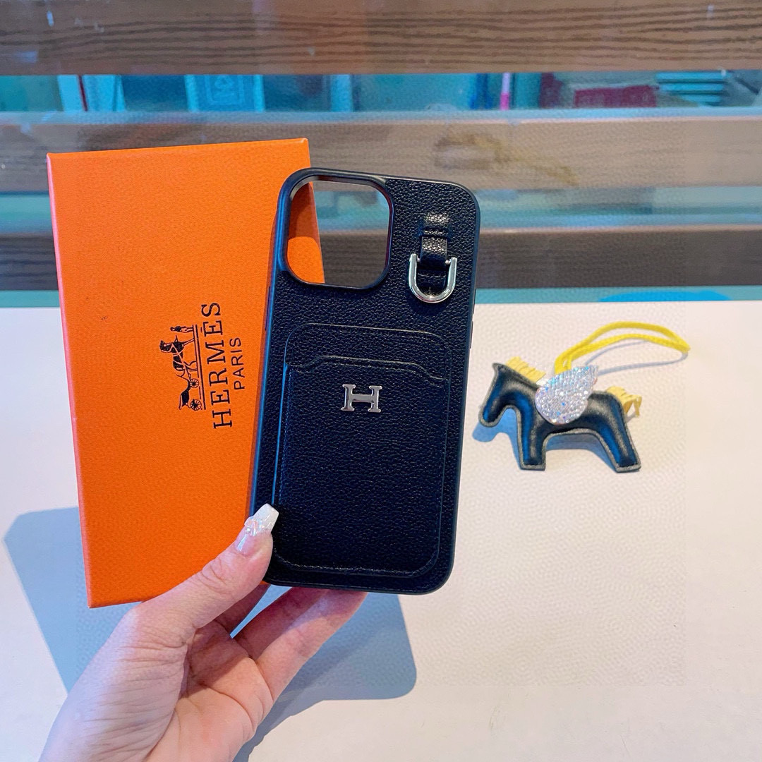 Hermès Style 2-in-1 Card Holder Phone Case for iPhone - Stylish & Functional 5 i1749989737443 5197 0 3