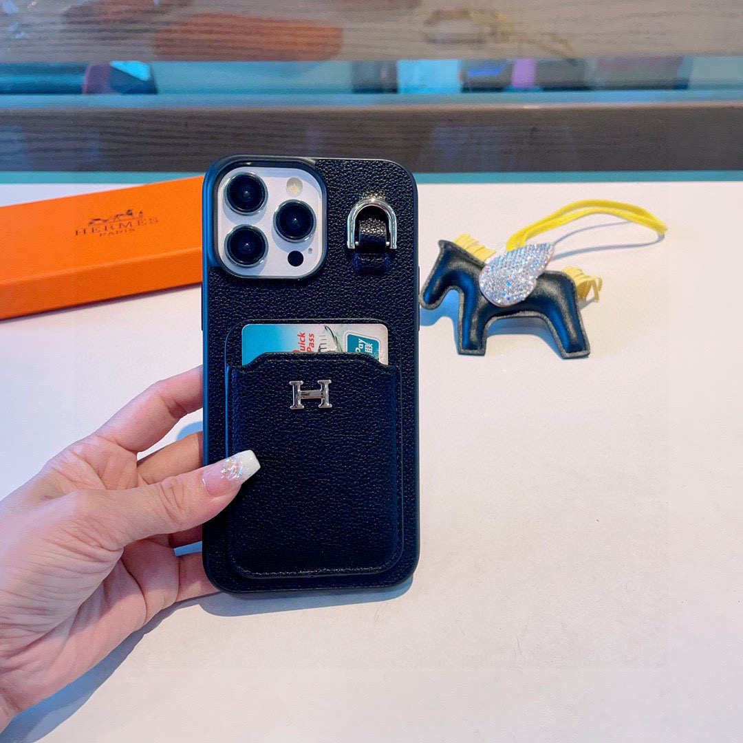 Hermès Style 2-in-1 Card Holder Phone Case for iPhone - Stylish & Functional 7 i1749989738283 8846 0 5