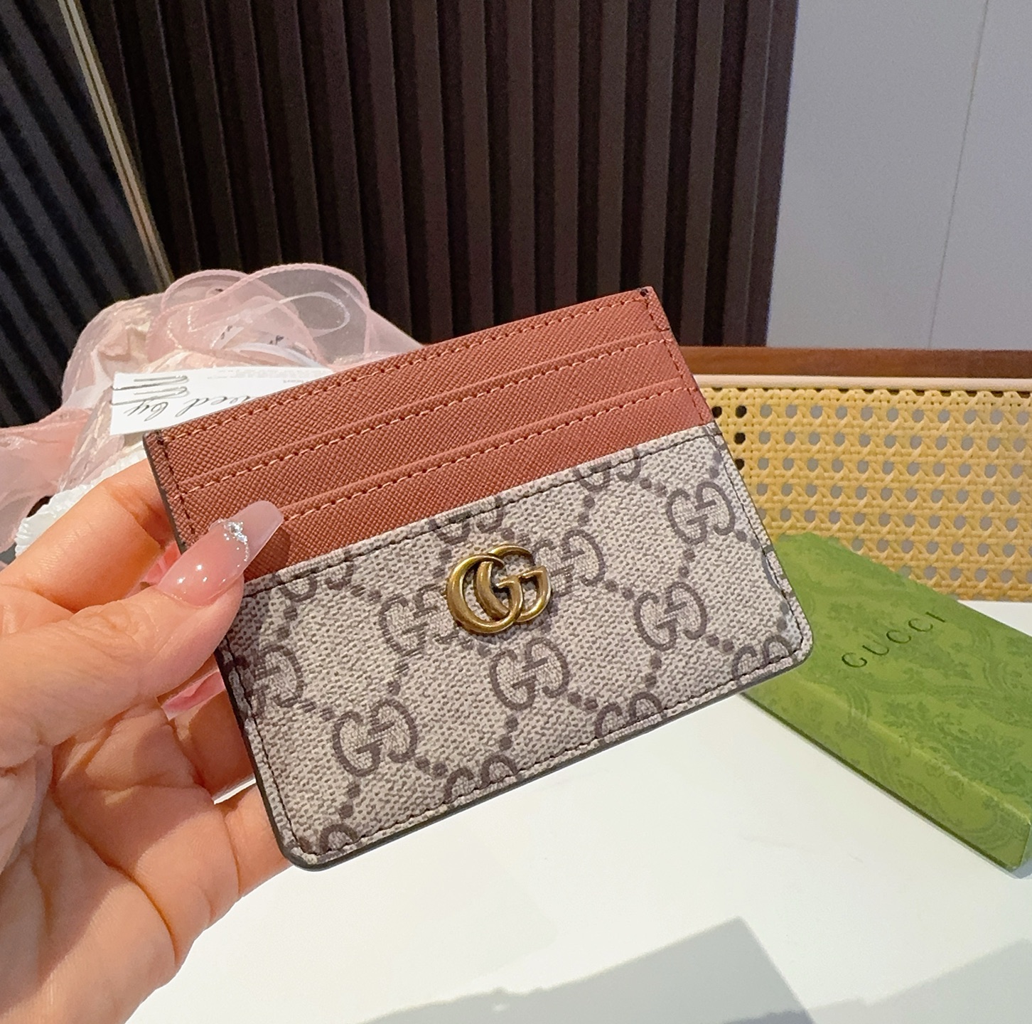  古驰gucci卡包零钱包 多个卡位 官网同步  尺寸：10.5x8