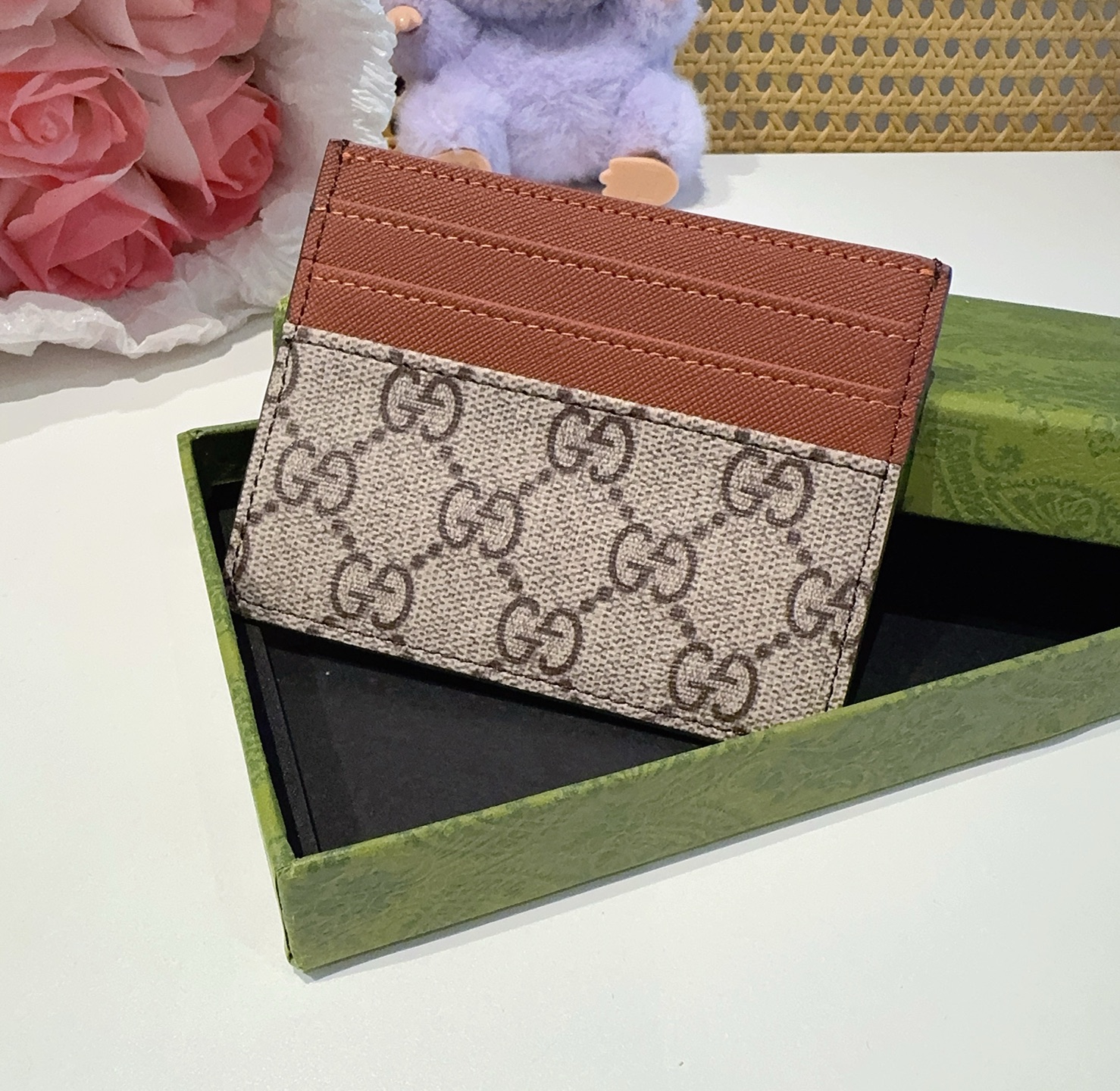  古驰gucci卡包零钱包 多个卡位 官网同步  尺寸：10.5x8