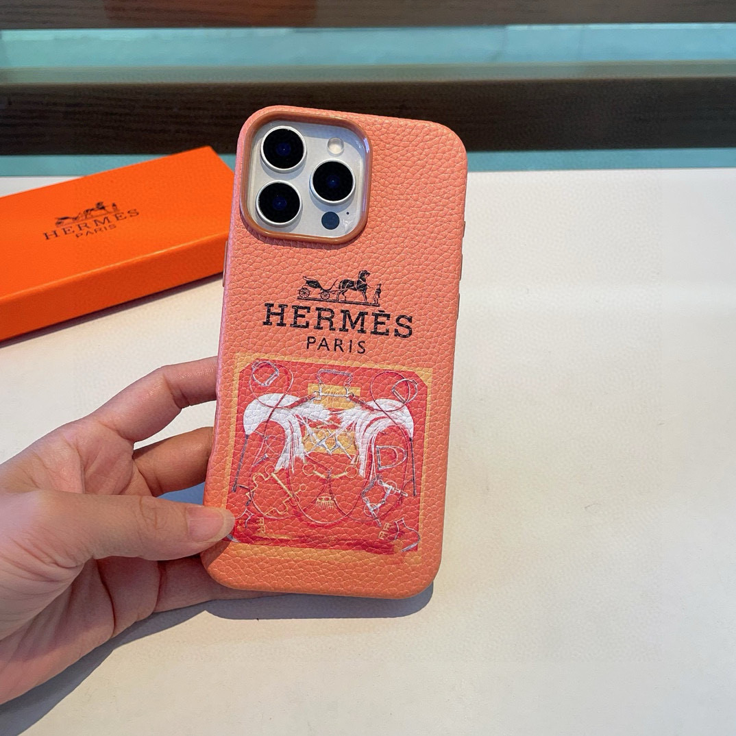 🆕新品上市💗HERMES爱马仕全包荔枝纹手机壳
型号：为了不出现报错型号，请打开本机查看手机设置显示的型